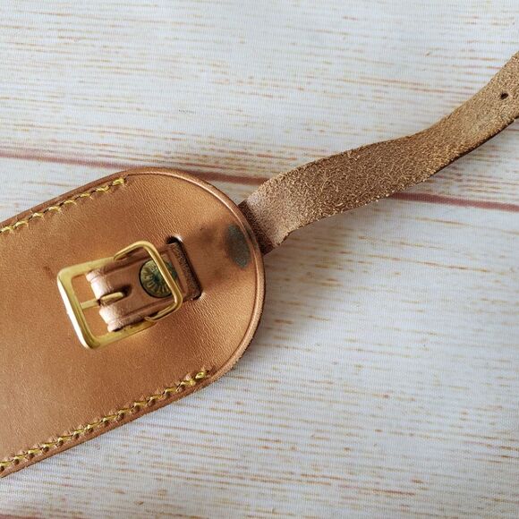 Authentic Louis Vuitton Vachetta Leather  Poignet Luggage Tag Holder Adjustable - Picture 8 of 10